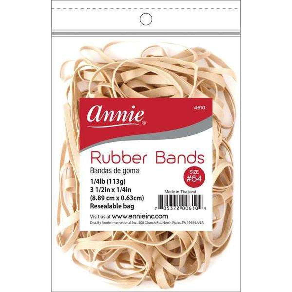 Annie Rubber Band 3 1/2" x 1/4" Beige