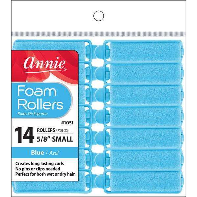 Annie Foam Roller Blue Small 5/8" 14 Count