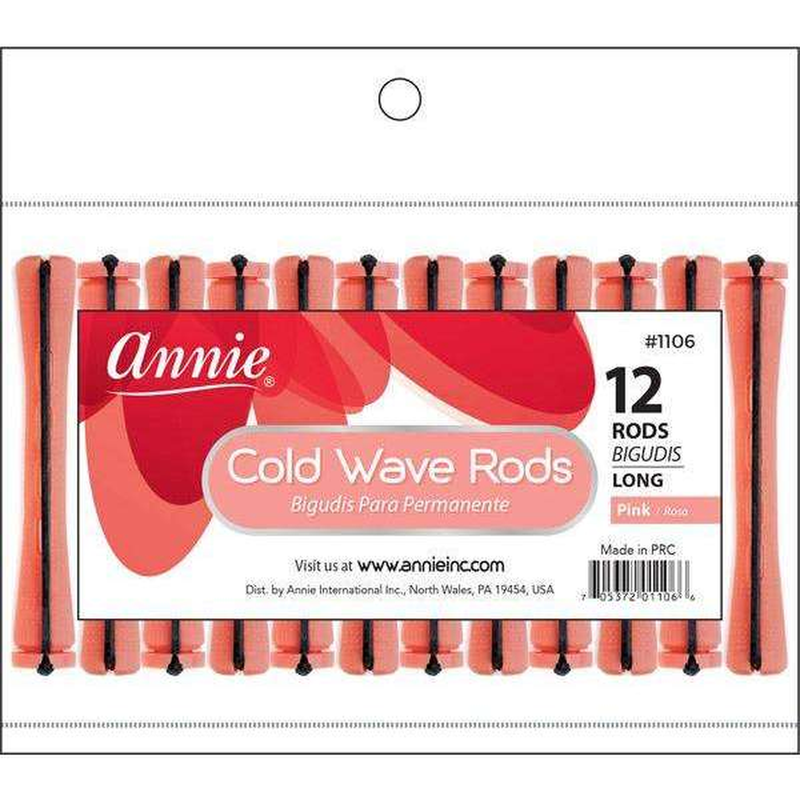 Annie Cold Wave Rod Pink Long 12 Count
