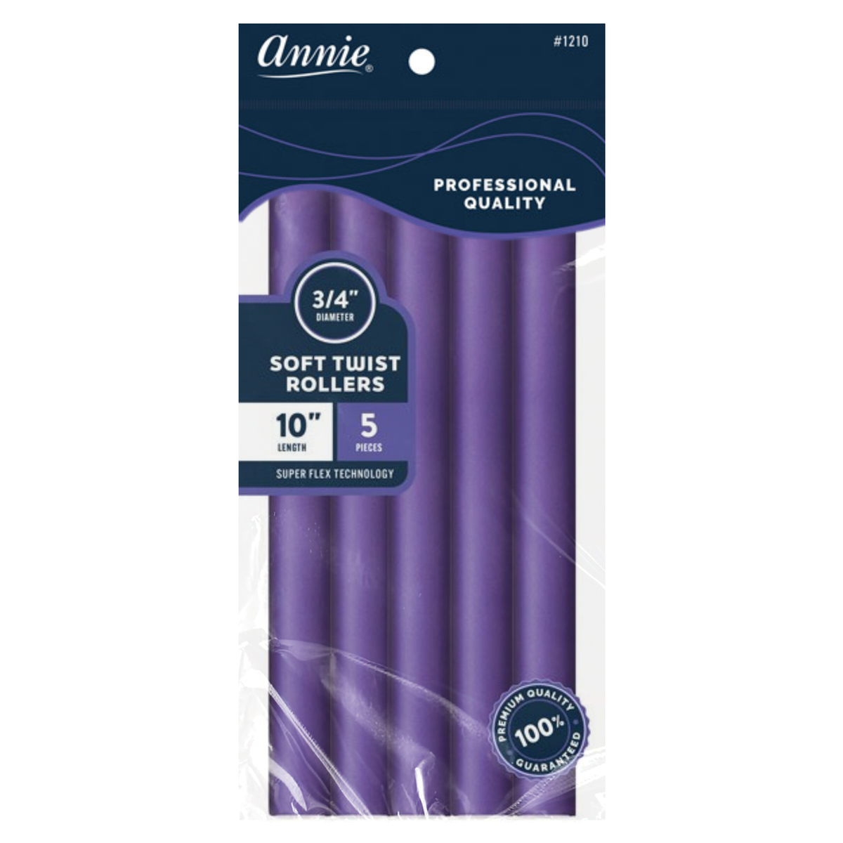 Annie Soft Twist Purple 10" - 3/4" 5 count