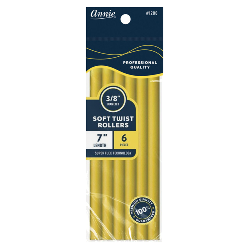 Annie Soft Twist Roller Yellow 10" - 3/8" 6 Count