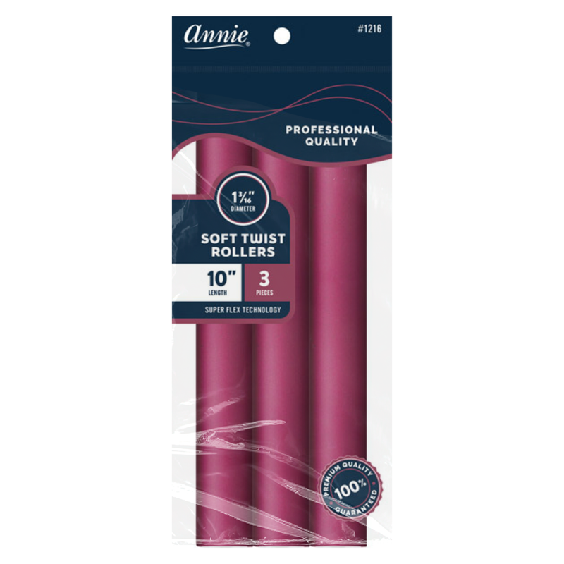 Annie Soft Twist Plum Roller 1 3/16" 3 Count
