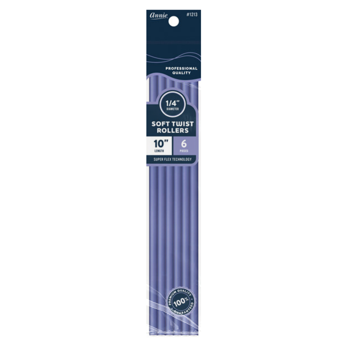 Annie Soft Twist Lavender Roller 7" - 1/4" 6 Count