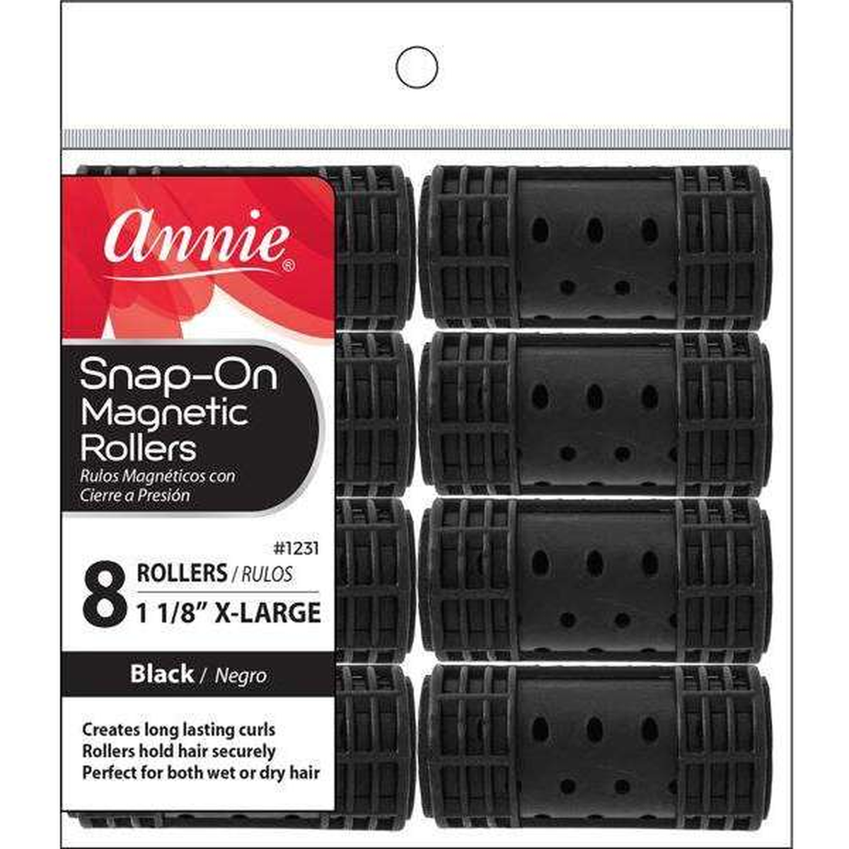 Annie Snap On Magnetic Roller XL 1 1/8" 8 Count