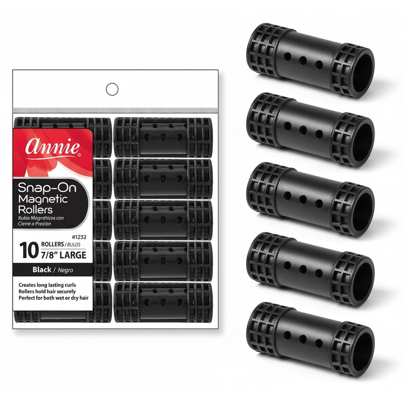 Annie Snap On Magnetic Roller Large 7/8" 10 Count