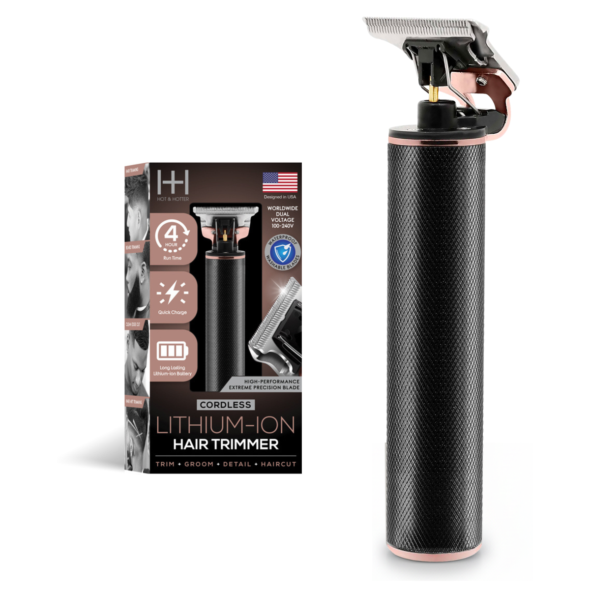 Annie Hot & Hotter Cordless Lithium-Ion Hair Trimmer, 1 Count, Black