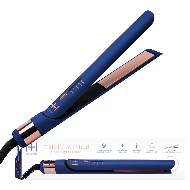 Annie Hot & Hotter Multi Styler Straightener & Curler 1" Blue