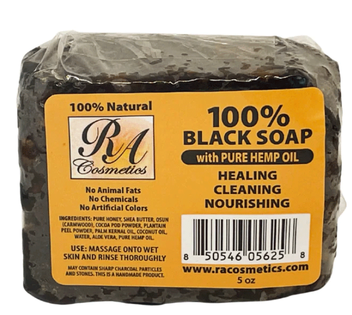 RA 100% Black Soap with pure Hemp Oil