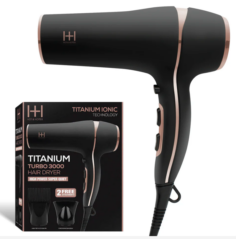 Hot & Hotter Titanium Turbo 3000 Hair Dryer