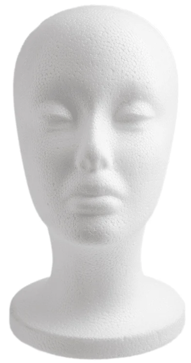 WHITE WIG HEAD