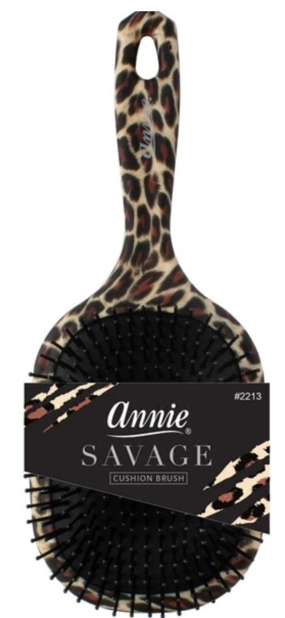 Annie Animal Print Cushion Brush Large