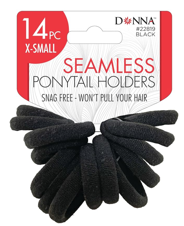 DONNA X-Small Seamless Ponytail Holders 14pcs