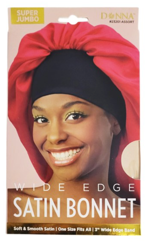 Donna Wide Edge Satin Bonnet Super Jumbo