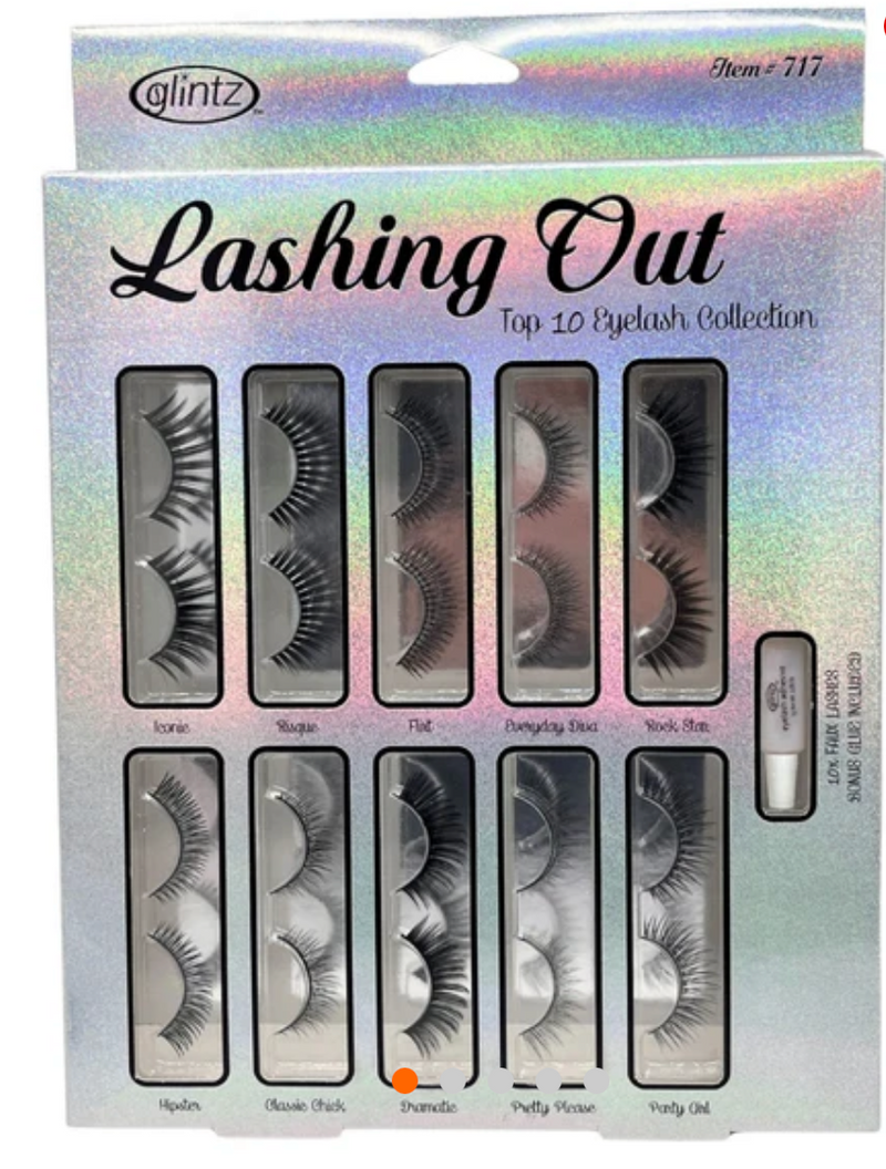 Glintz Lashing Out 10 Pairs Eyelash Set with Glue