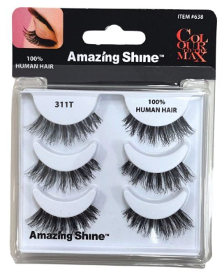 Amazing Shine Colour To The Max 3 Pair 100% Human Hair Eyelash Set