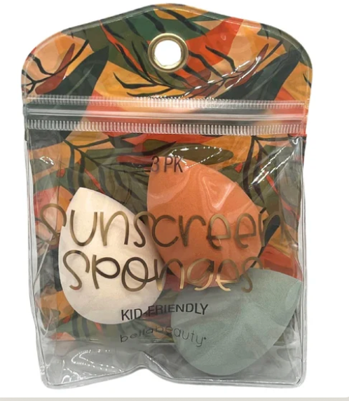 BellaBeauty Muted Leaves 3 Pack Sunscreen Blender Sponges