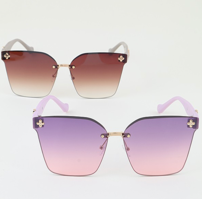 Floral Clover Gradient Sunglasses