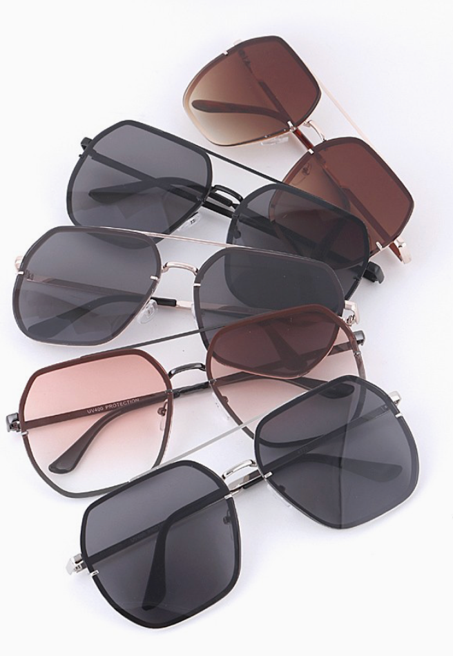 Oversize Brow Bar Unisex Sunglasses