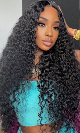 Deep Wave 30" Lace Front Wig  100% Human Hair