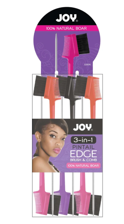 Joy 3 in 1 Pin Tail Edge Brush Comb