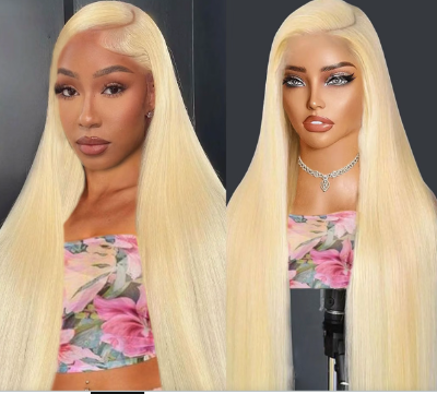100% 360 Human Hair Wig Blond 26"