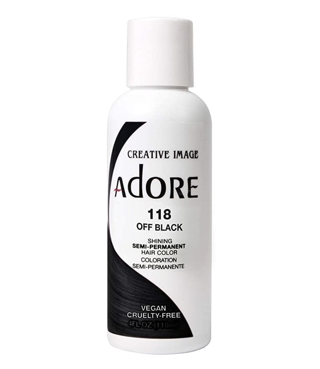 Adore Semi-Permanent Hair Color #118 Off Black  – 4 oz
