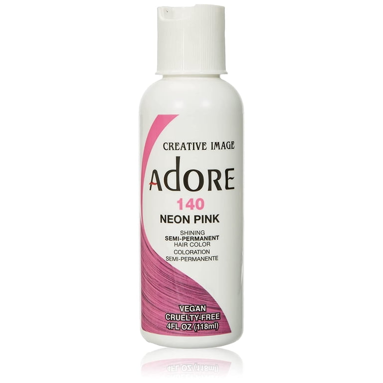 Adore Semi-Permanent Hair Color #140 Neon Pink – 4 oz