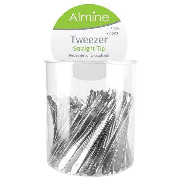 Almine Pointed Straight  Tweezer 72ct
