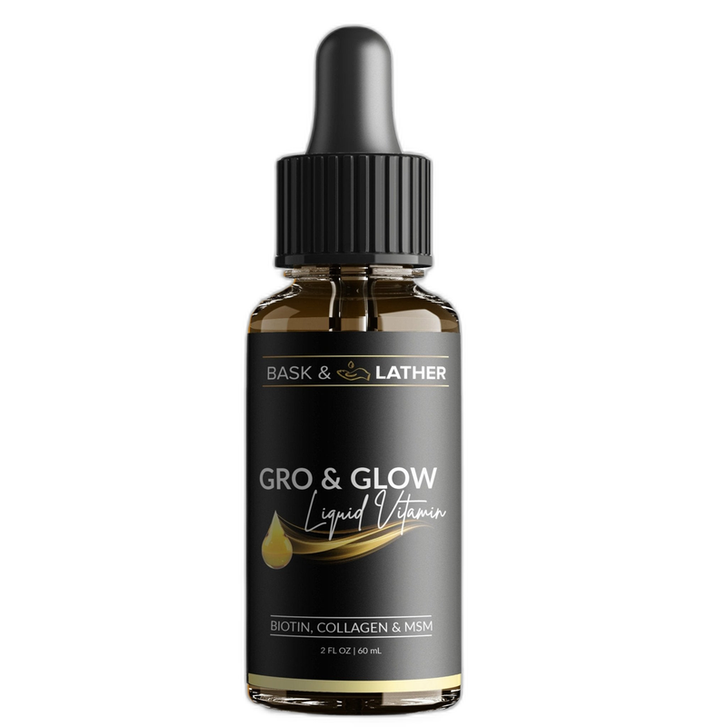 BASK&LATHER GRO&GLOW LIQUID VITAMINS 2oz