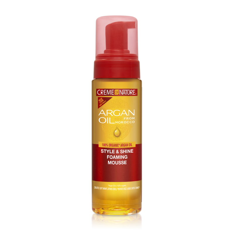 CREAM OF NATURE ARGAN OIL FROM MOROCCO  Style & Shine Foaming Hair Mousse