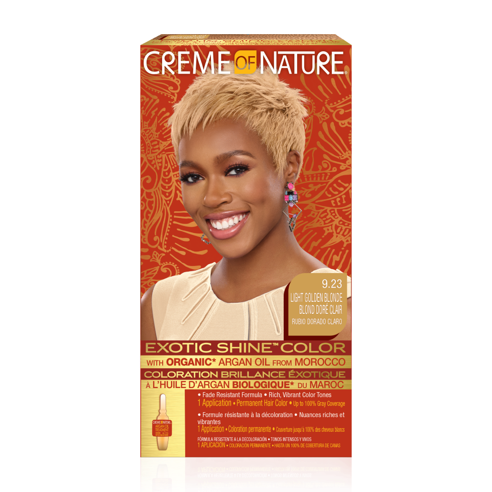 Creme of Nature's Exotic Shine Color in #9.23 Light Golden Blonde