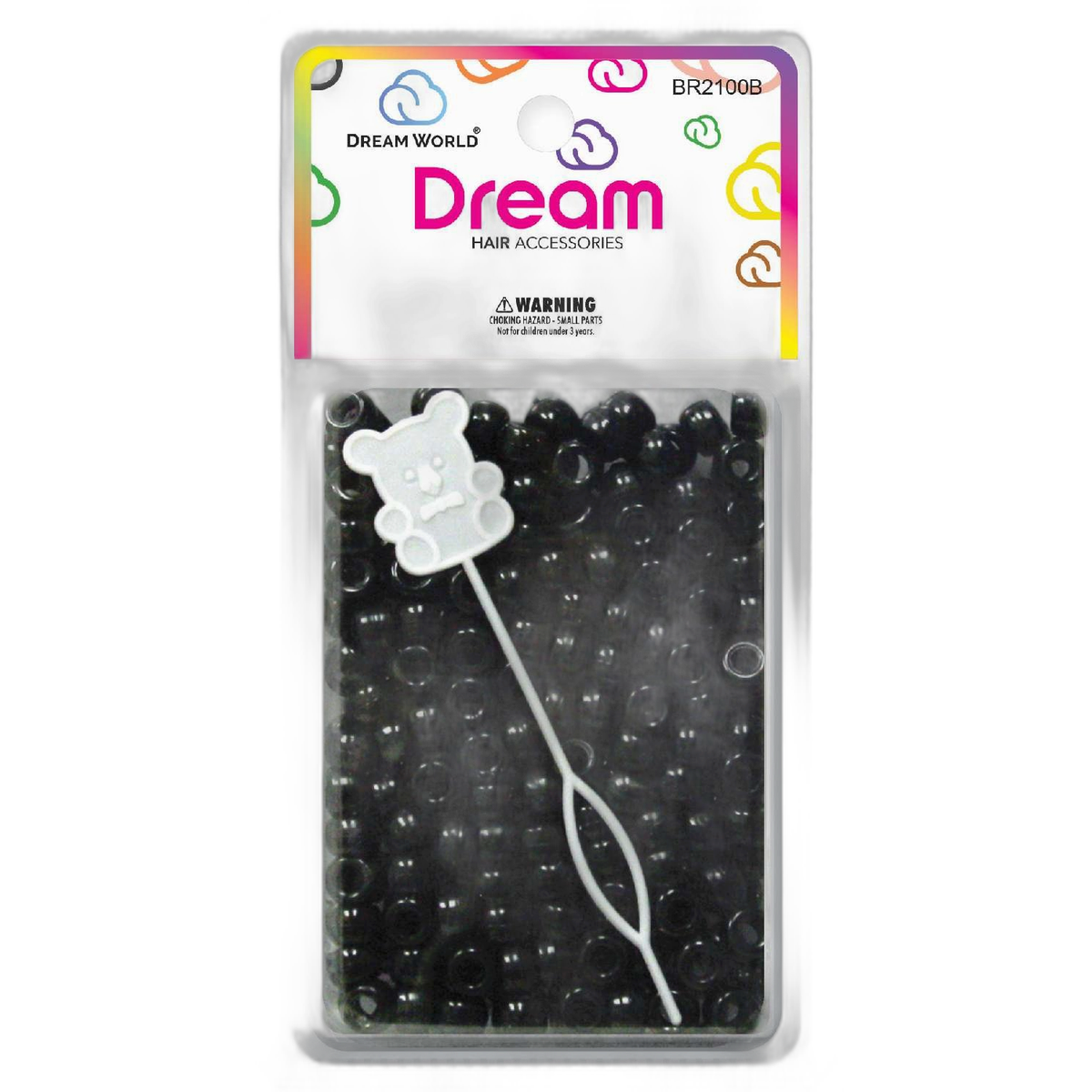 DREAM HAIR BEAD 8MM 200PC BLACK