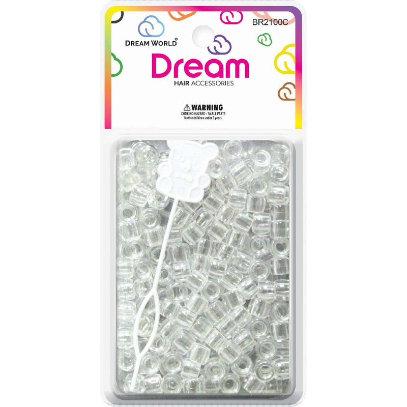 DREAM HAIR BEAD 8MM 200PC CLEAR