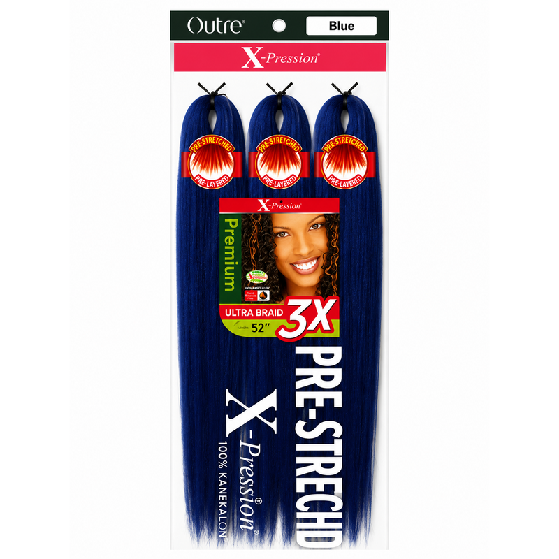 OUTRE X-PRESSION PRE-STRETCHED BRAID 3X 52" #BLUE