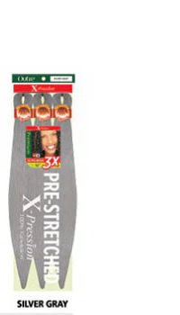 OUTRE X-PRESSION PRE-STRETCHED BRAID 3X 52" #SLIVER GREY