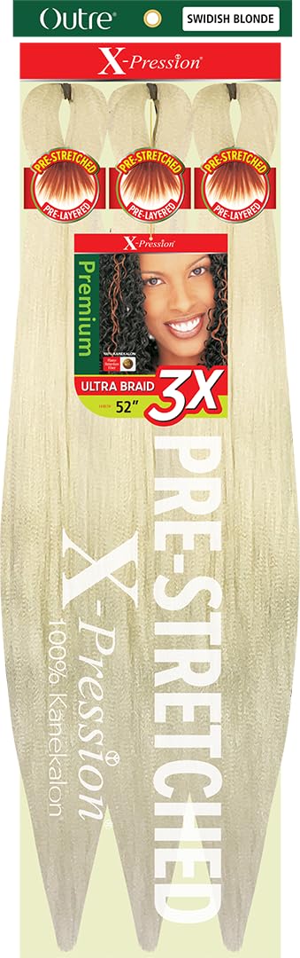 OUTRE X-PRESSION PRE-STRETCHED BRAID 3X 52" #SWED BLOND