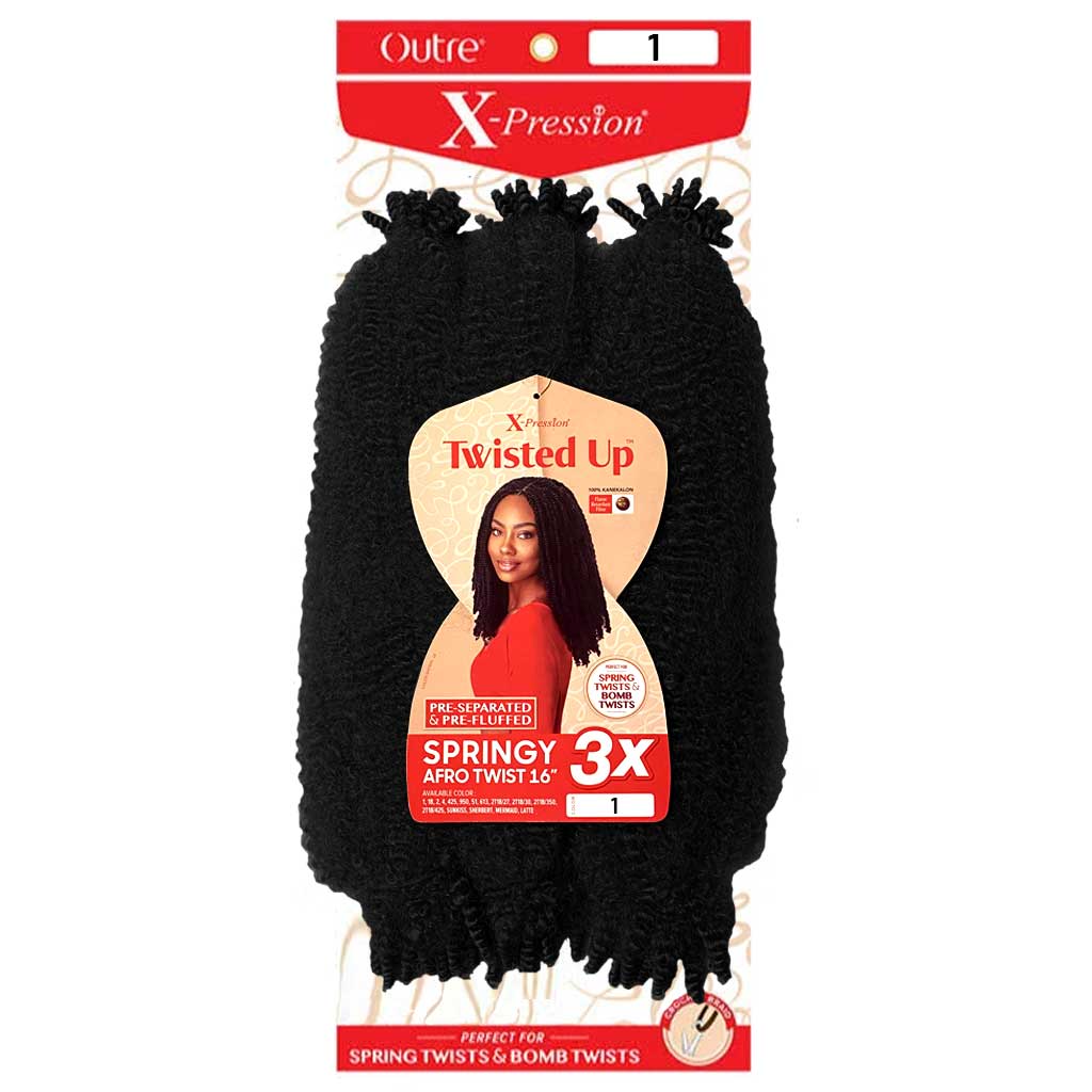 OUTRE XPRESSION TWISTED UP SPRINGY AFRO TWIST 16" #1