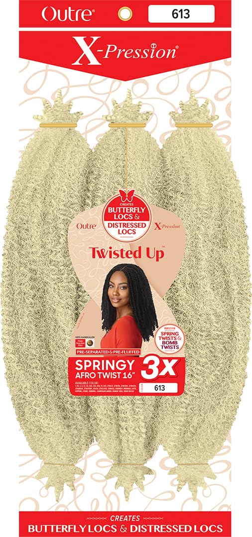 OUTRE XPRESSION TWISTED UP SPRINGY AFRO TWIST 16" #613