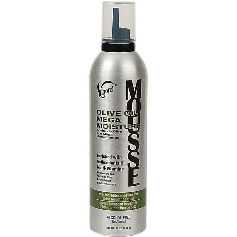 Vigorol Olive Oil Mega Moisture Hair Styling Mousse 12Oz